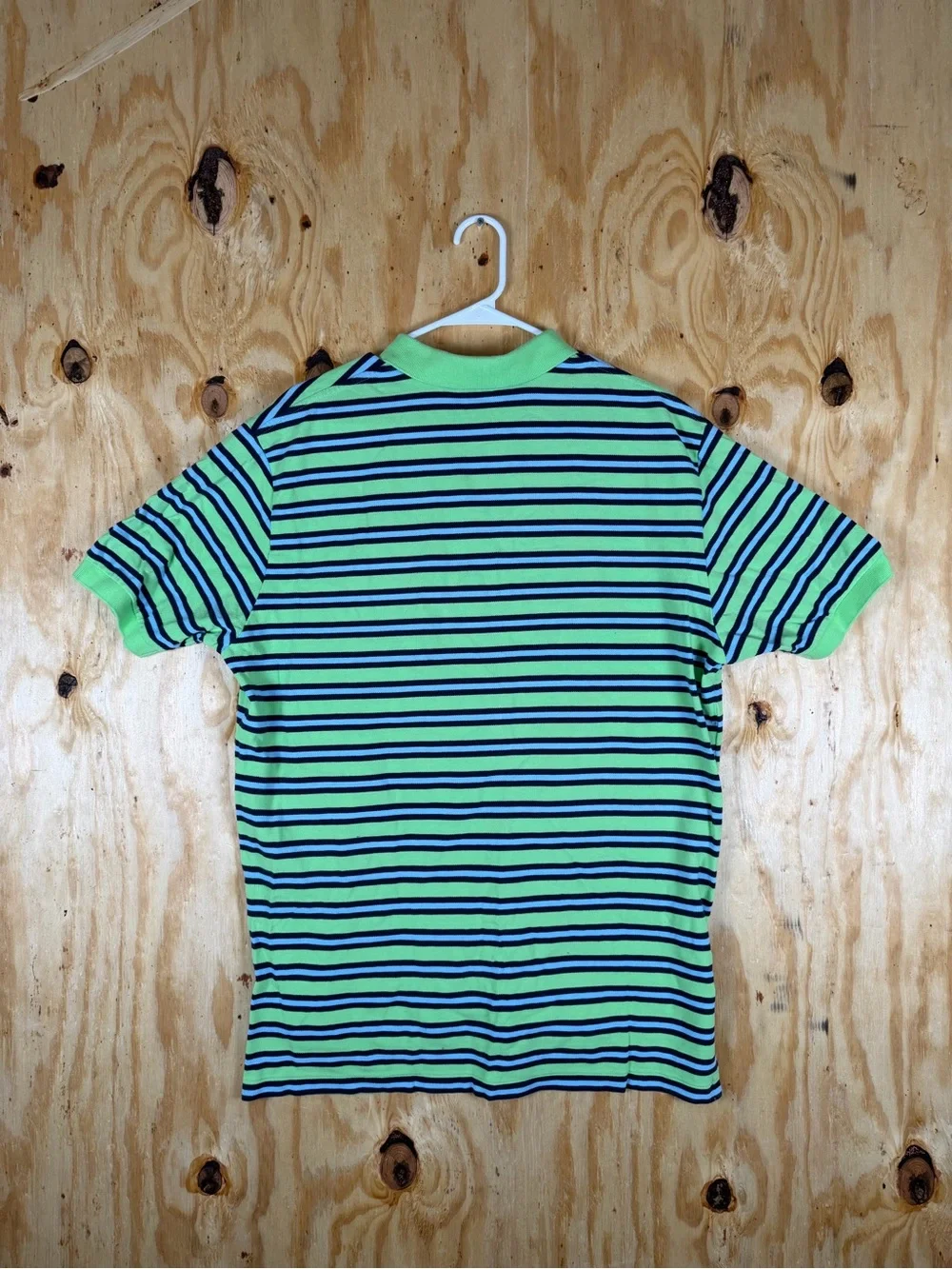 Polo by Ralph Lauren Lime Green Striped Polo with Navy & Black